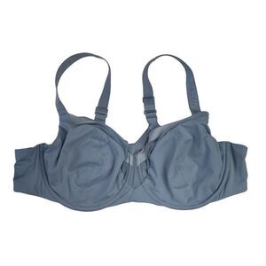 Bras N Things Underwire Unpadded‎ Sheer Trim Full Coverage Bra, 44D